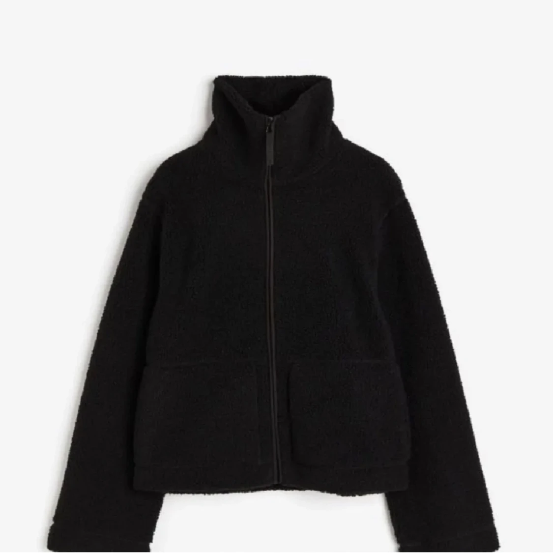 Svart teddy jacka