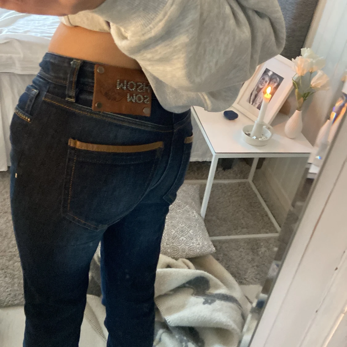 lågmidjade jeans - 90