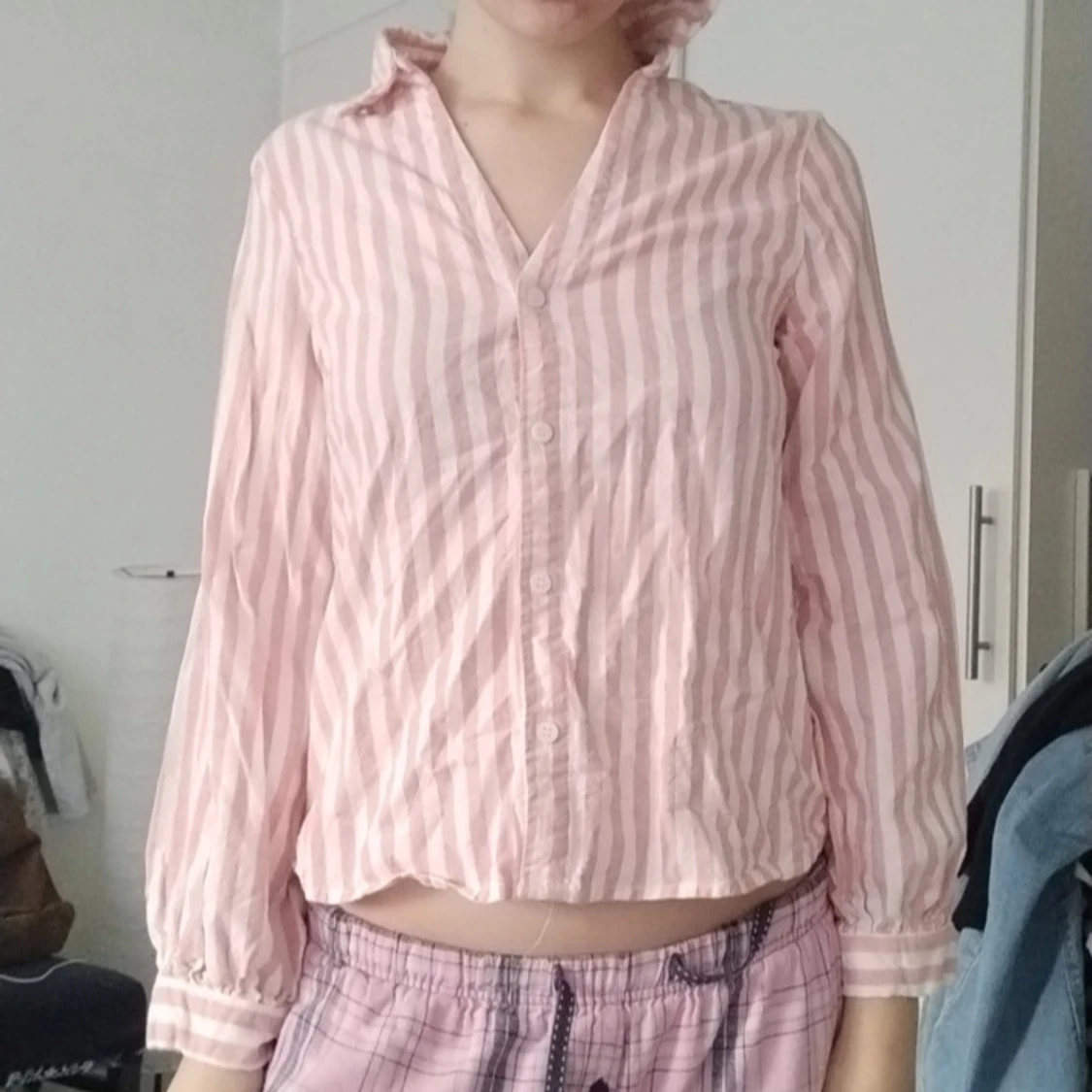 Skjorta rosa vit - 90