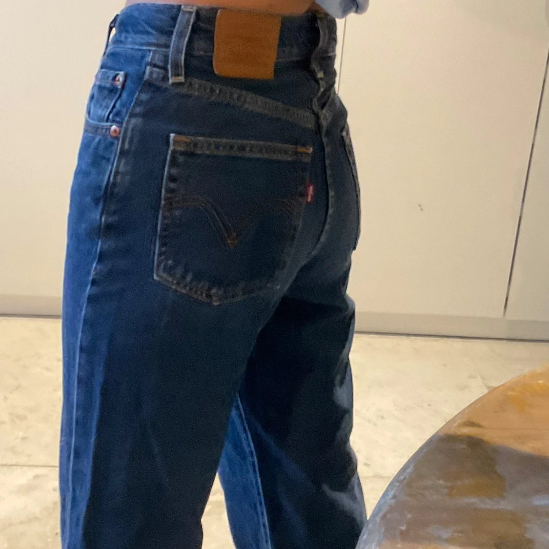 High waist straight jeans  - 90