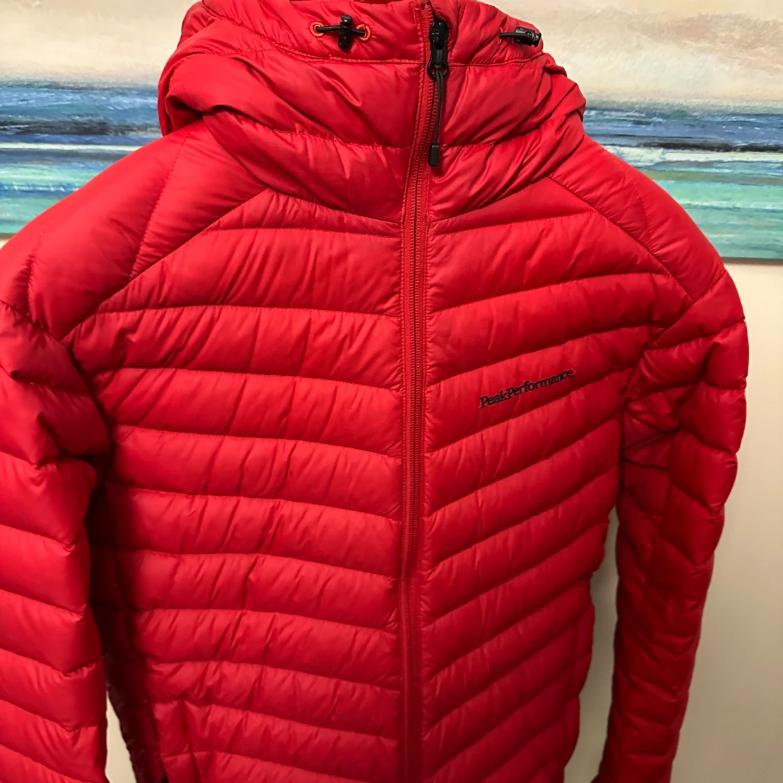 Röd dunjacka från Peak Performance - 91