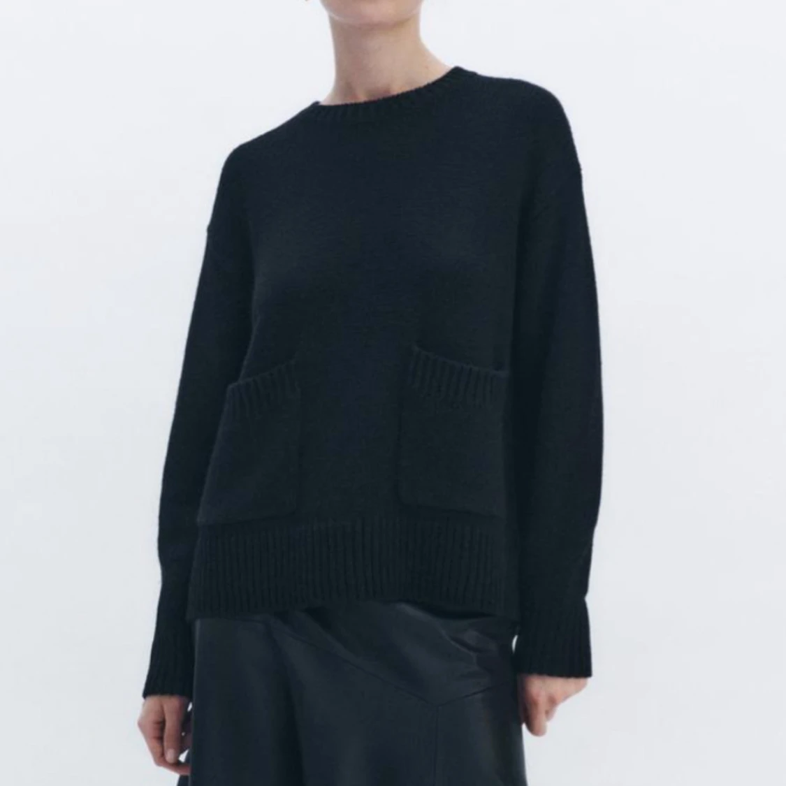 Svart stickad tröja från Zara - 1