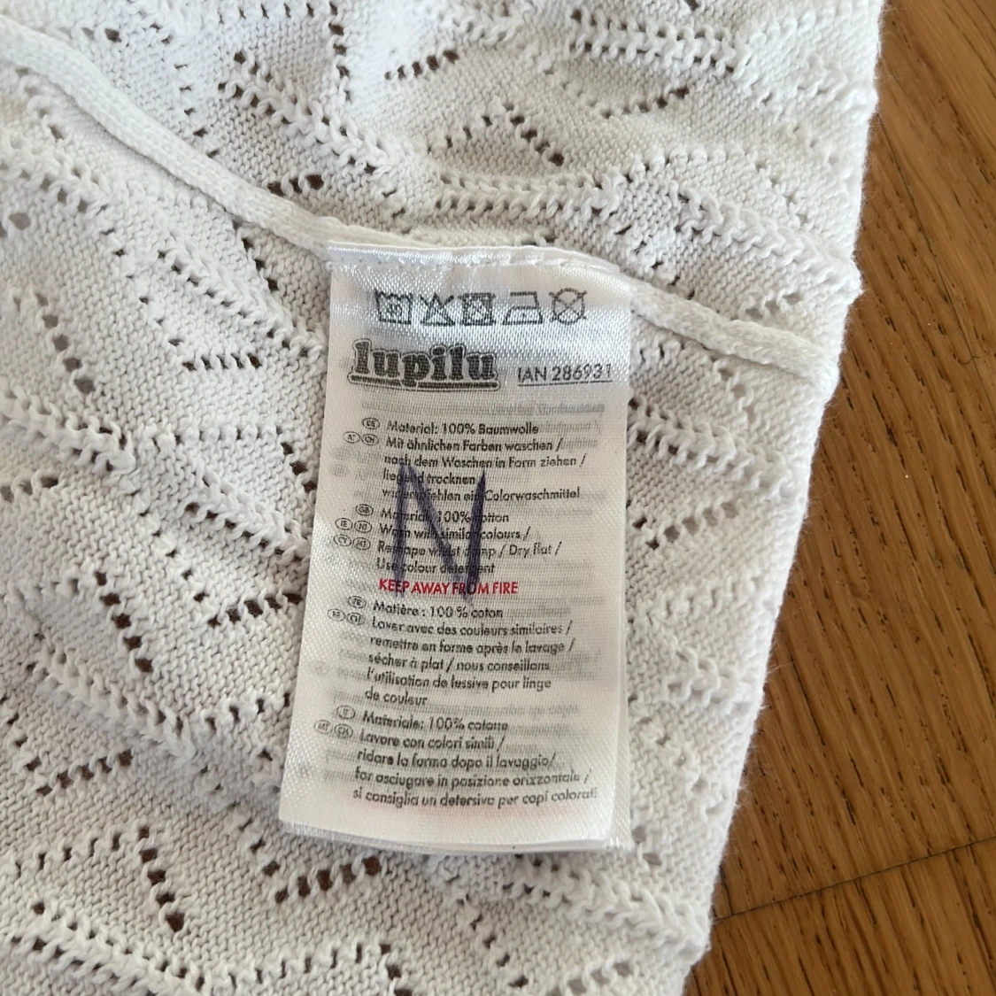 Vit stickad kofta från Lupilu - 92