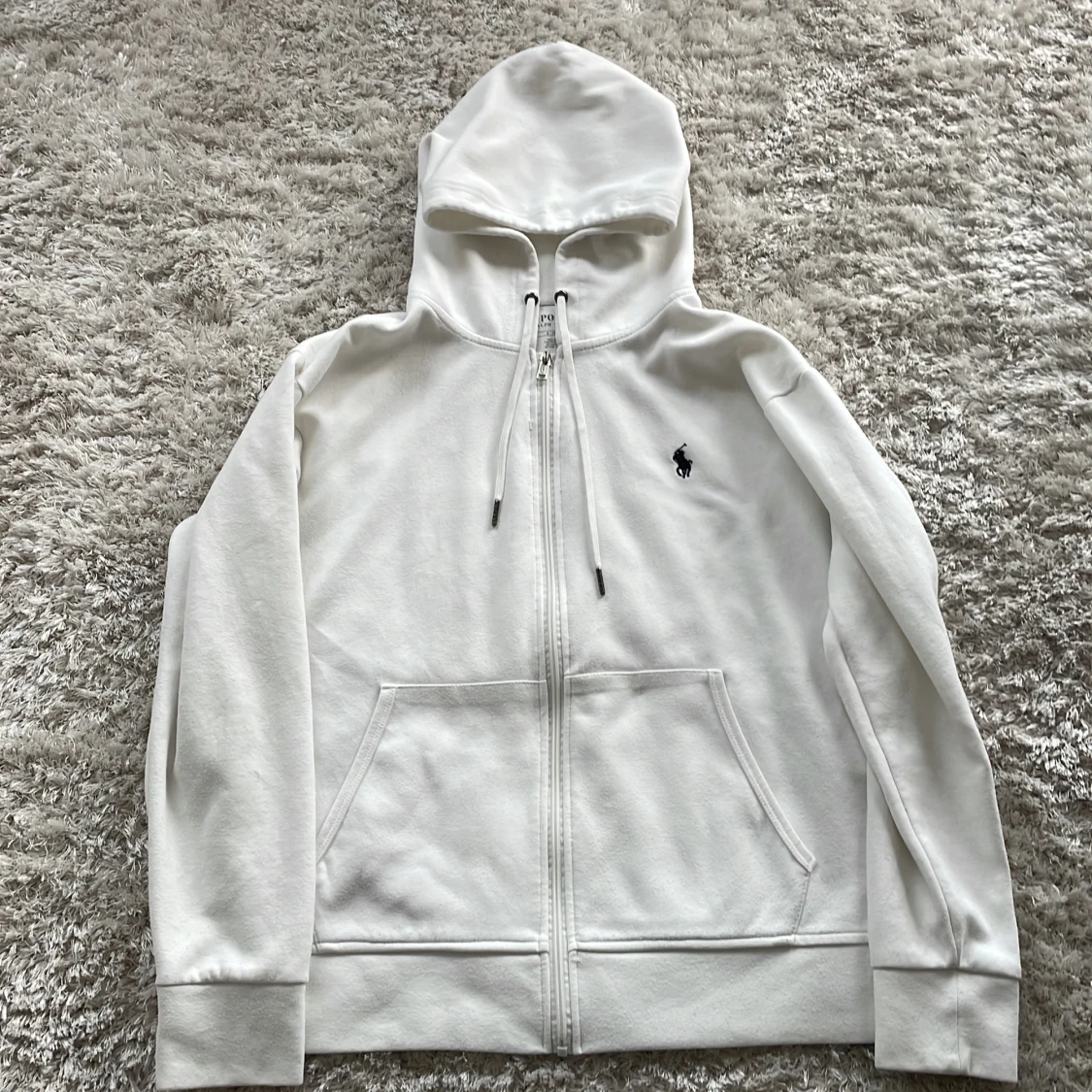 Vit hoodie från Ralph Lauren