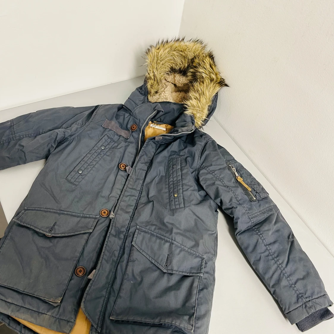 Grå parkajacka från H&M