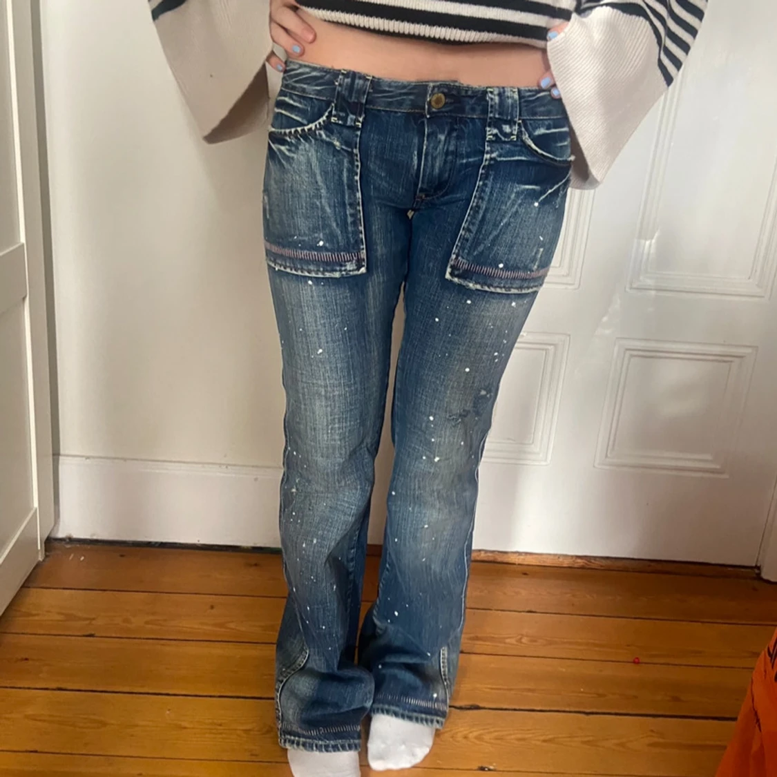 Blå vintage jeans  - 1