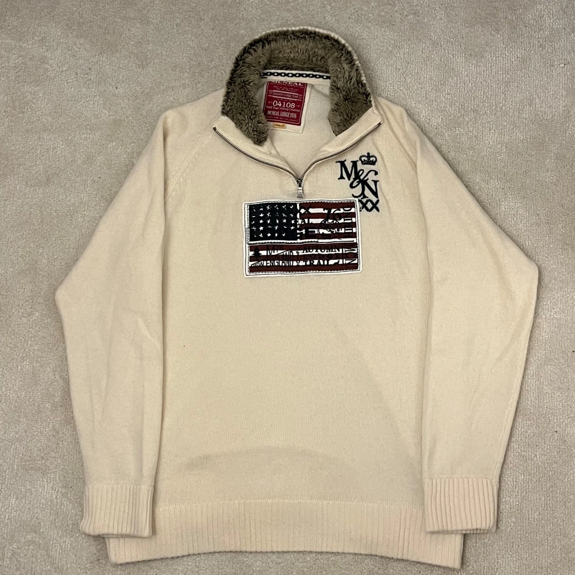 Kofta med pälskrage  - 1