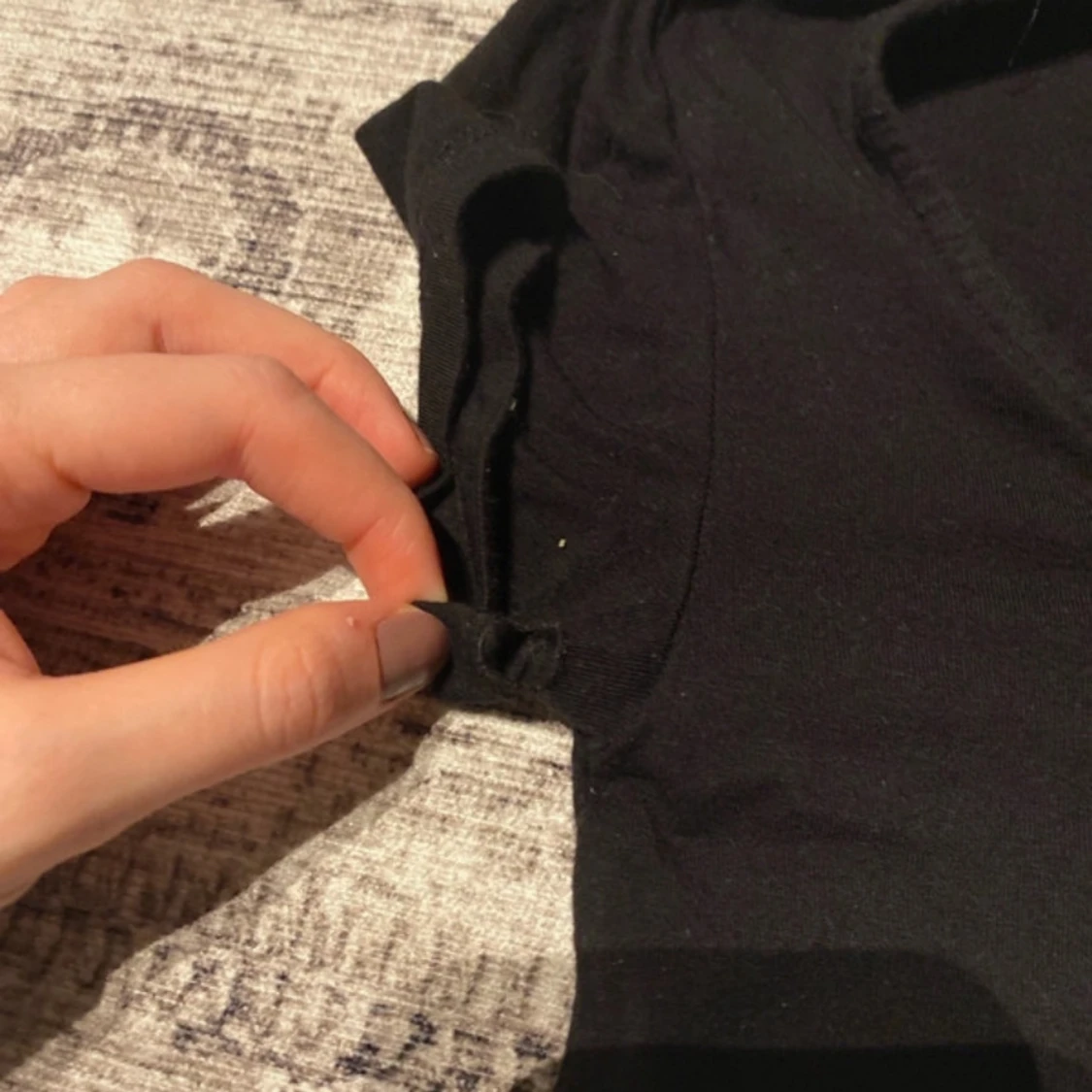 Svart kortärmad topp - 1