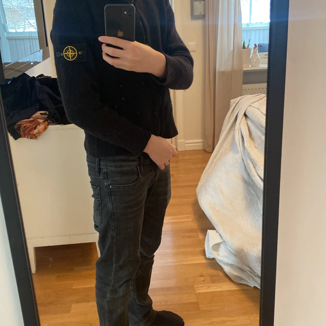 Svart kofta från Stone Island