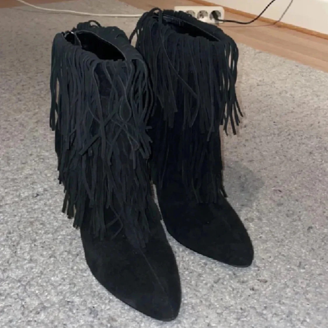 Svarta boots med fransar - 1