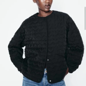 Svart quiltad jacka från Zara - Snygg svart quiltad jacka från Zara med hjärtmönster!!! Sååå fin och knappt använd 