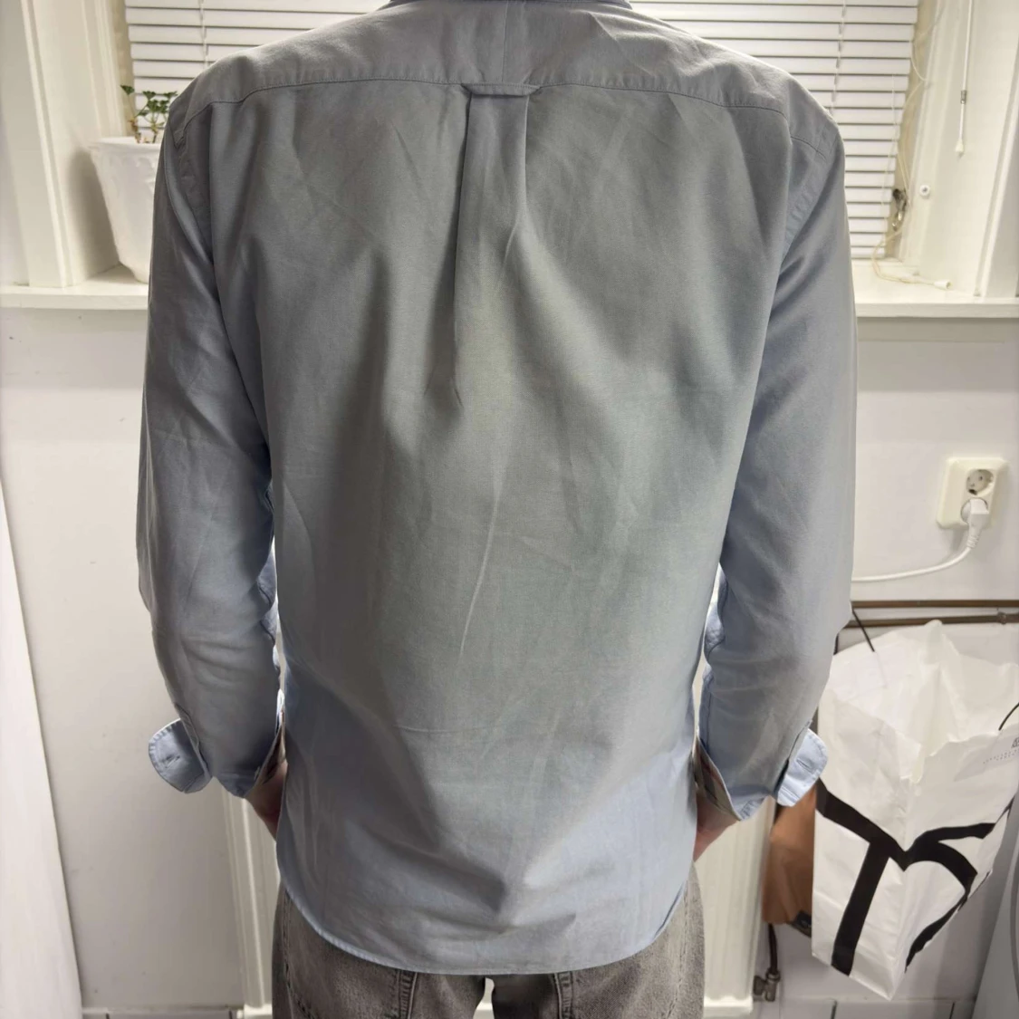 Blå burberry skjorta - 90