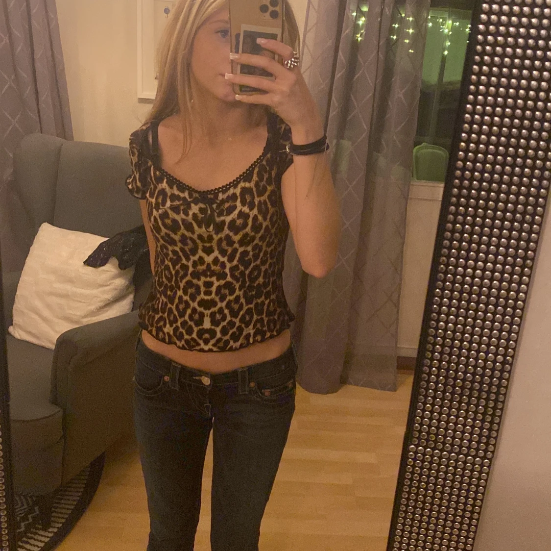 Leopardmönstrad topp