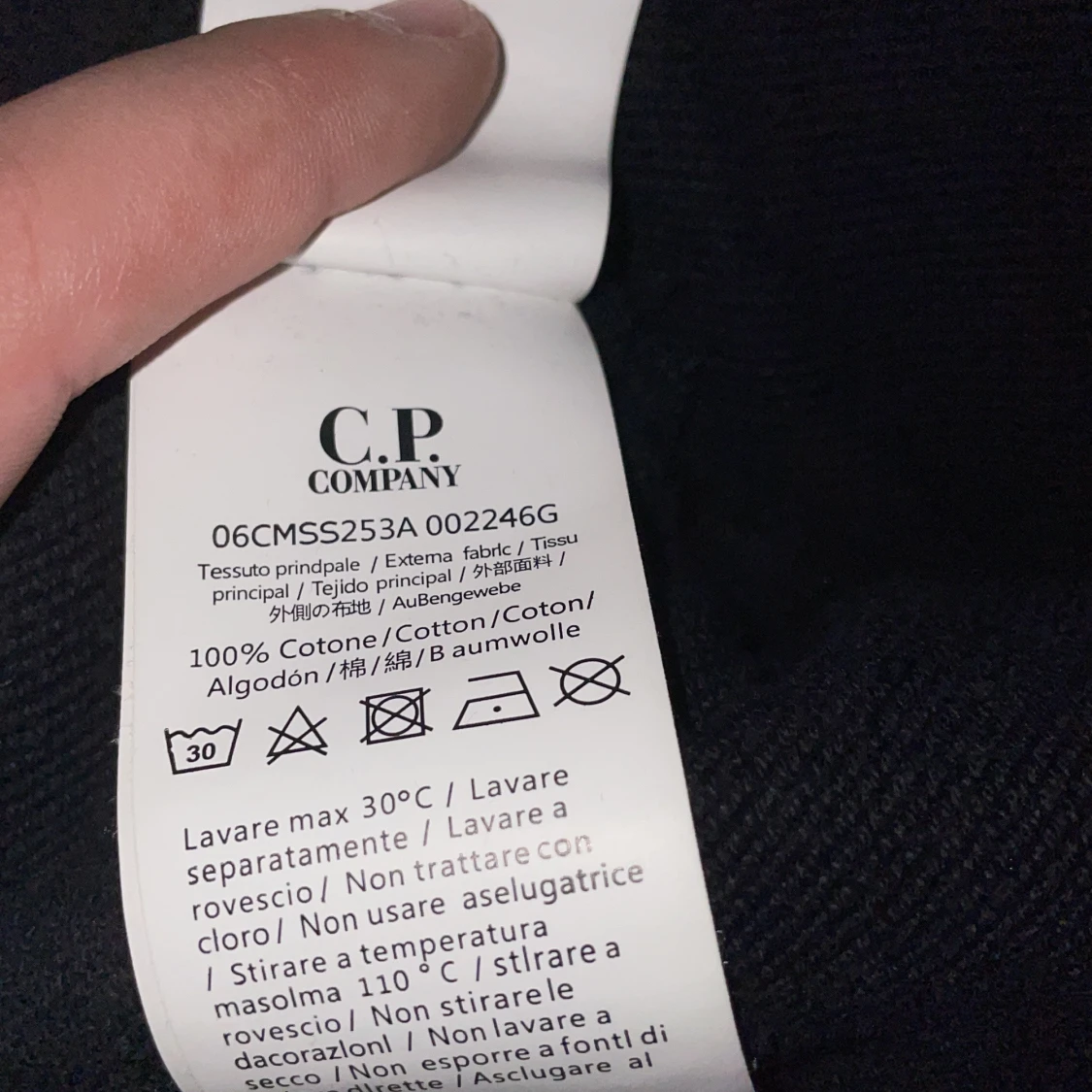 Svart hoodie med huva från C.P. Company - 91