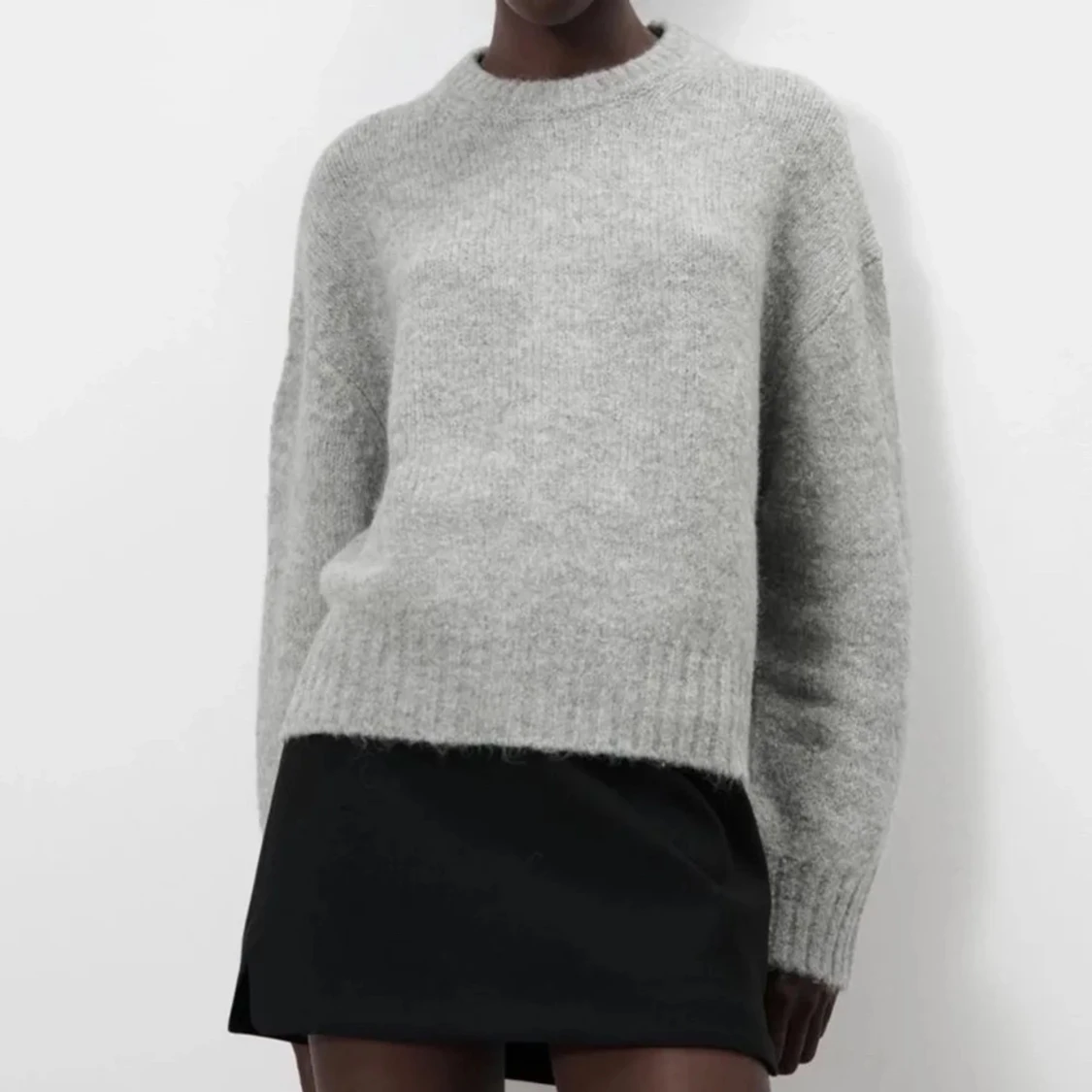 grå stickad tröja från zara❤️