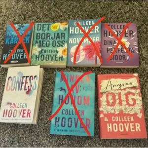 Böcker  - Publicerar på nytt för sålde 2 böcker via ”köp nu”. En bok kostar 50kr! Minnen av honom och Ångrar dig är inbunda, de andra är pocketböcker🥰 Först till kvarn! Pris vid flera böcker kan diskuteras, vill bara få de sålda 😇