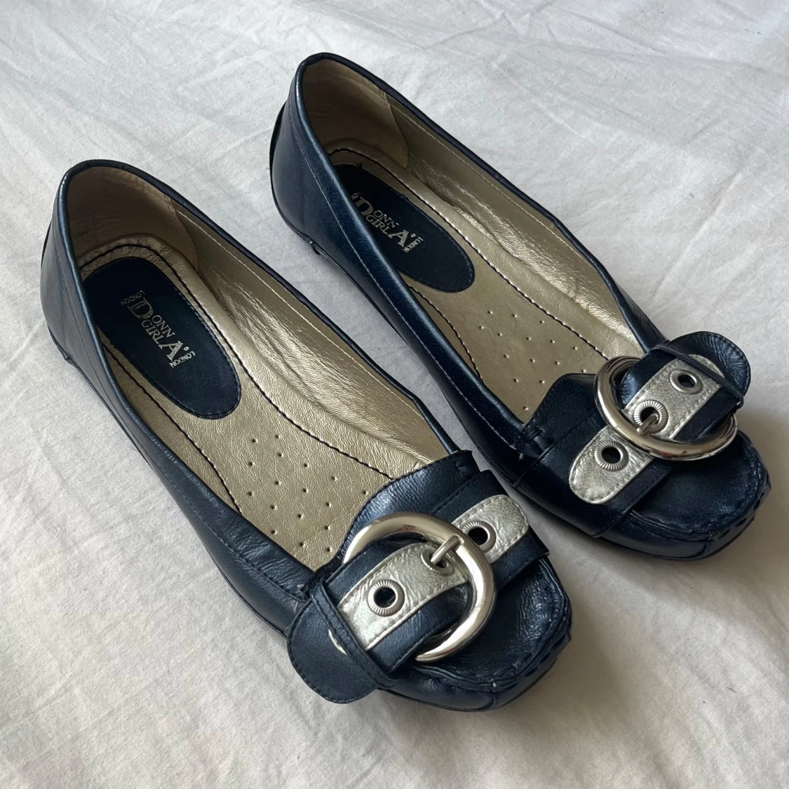 Mörkblå bellerinaskor - 90