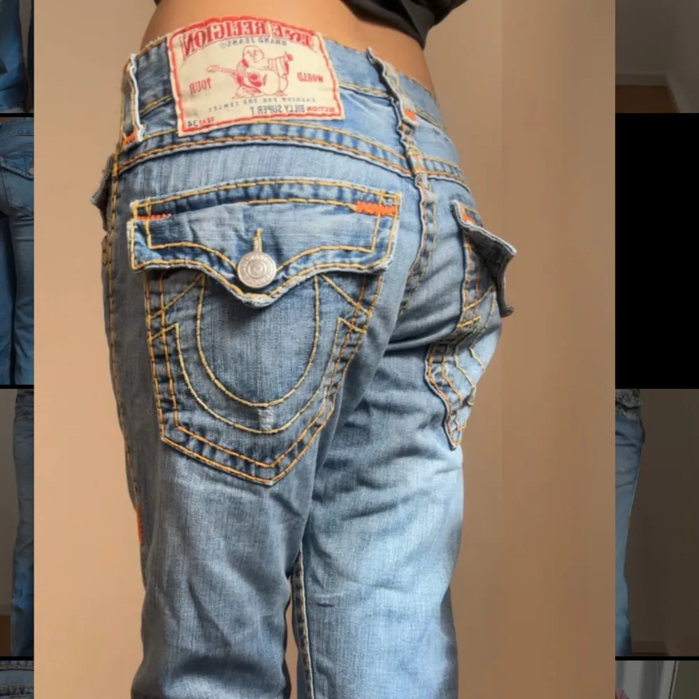 Snygga trueys i straight modell storlek 29. Har en fläck på högra benet längst ner kom privat för bild på det. Annars inga fel. . Jeans & Byxor.