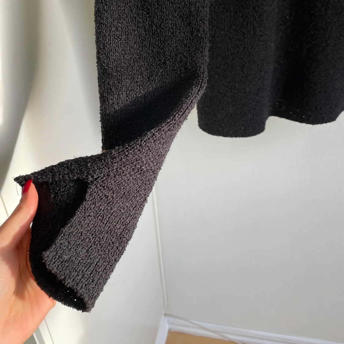 Svart stickad tröja L - 90