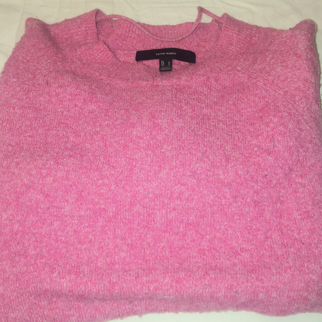 Rosa stickad tröja - 90
