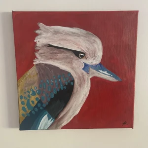 Bigbird - I gott skick direkt från konstnären. En abstrakt tavla av en fågel signerad av konstnären.