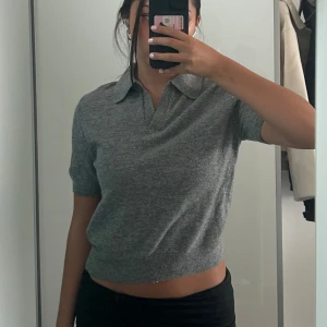 Stickad T shirt med krage - Finstickad tröja🫶🏻