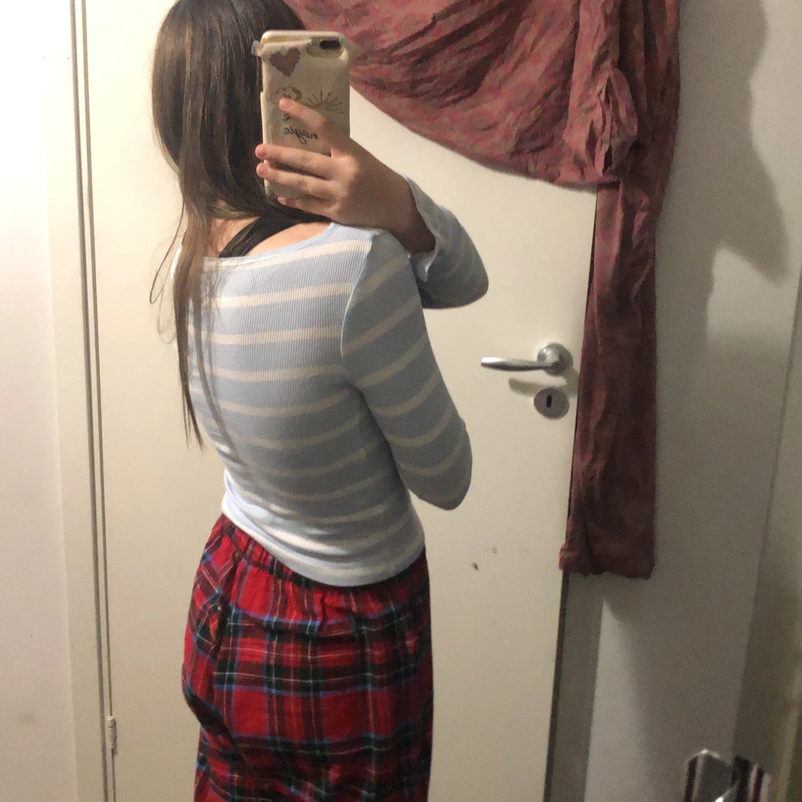 Ljusblå och vit randig tröja från Kappahl - 90