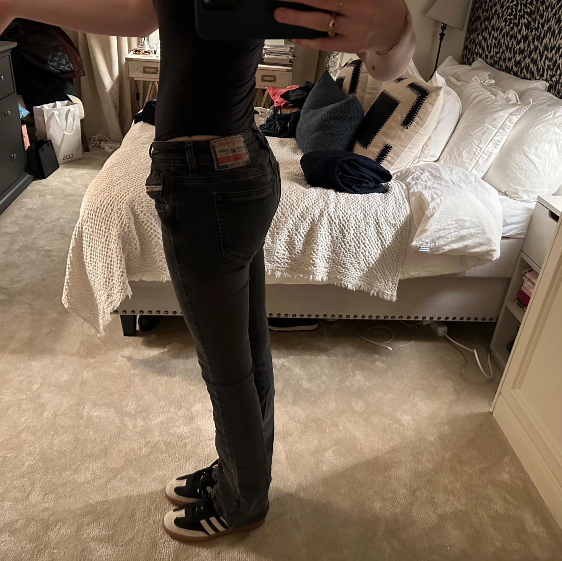 Gråa diesel jeans med bootcut - 91