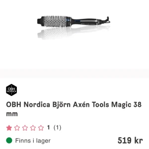 OBH Nordica Björn Axén - OBH Nordica Björn Axén Tools Magic. stylingborste designad för att skapa volym och lockar. Perfekt för att styla håret snabbt och effektivt. (Änvänd väldigt fåtal gånger) har tyvärr inte kvar boxen och pris kan diskuteras vid snabbt köp👍