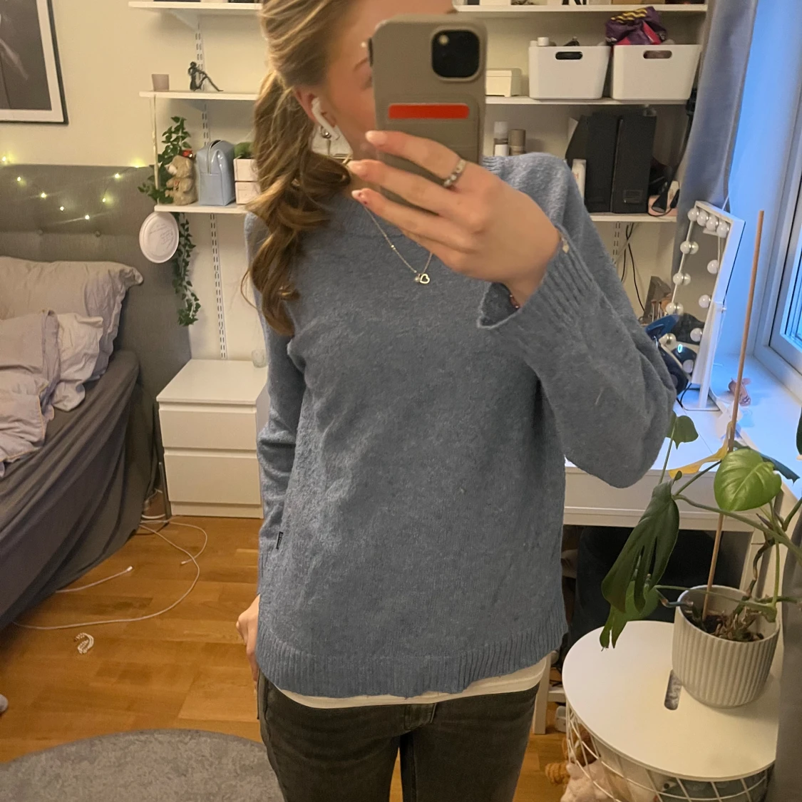 Blå stickad tröja från Seaside