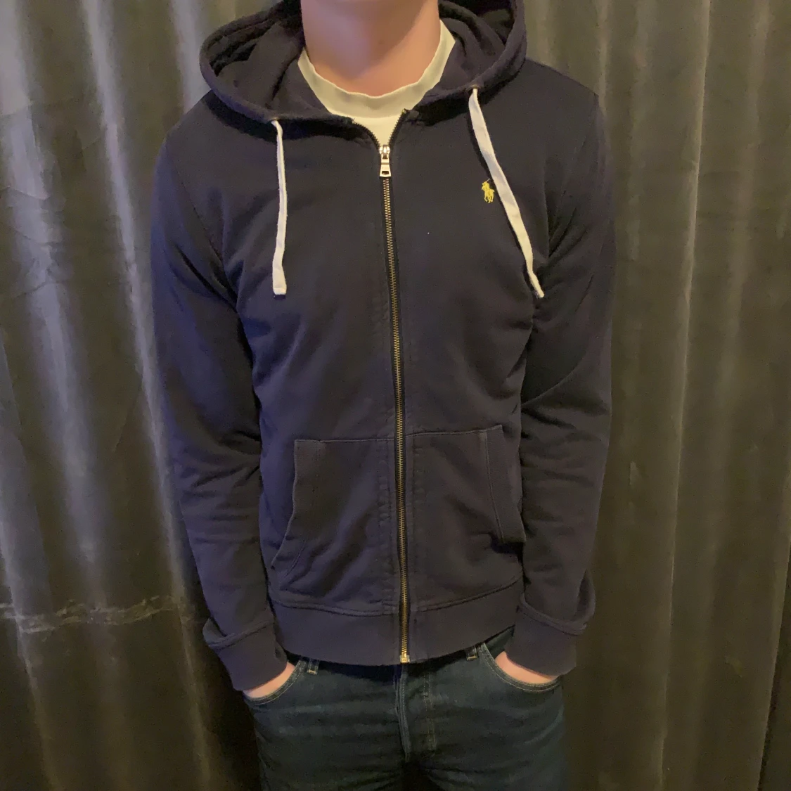 Mörkblå ralph lauren zip - 1