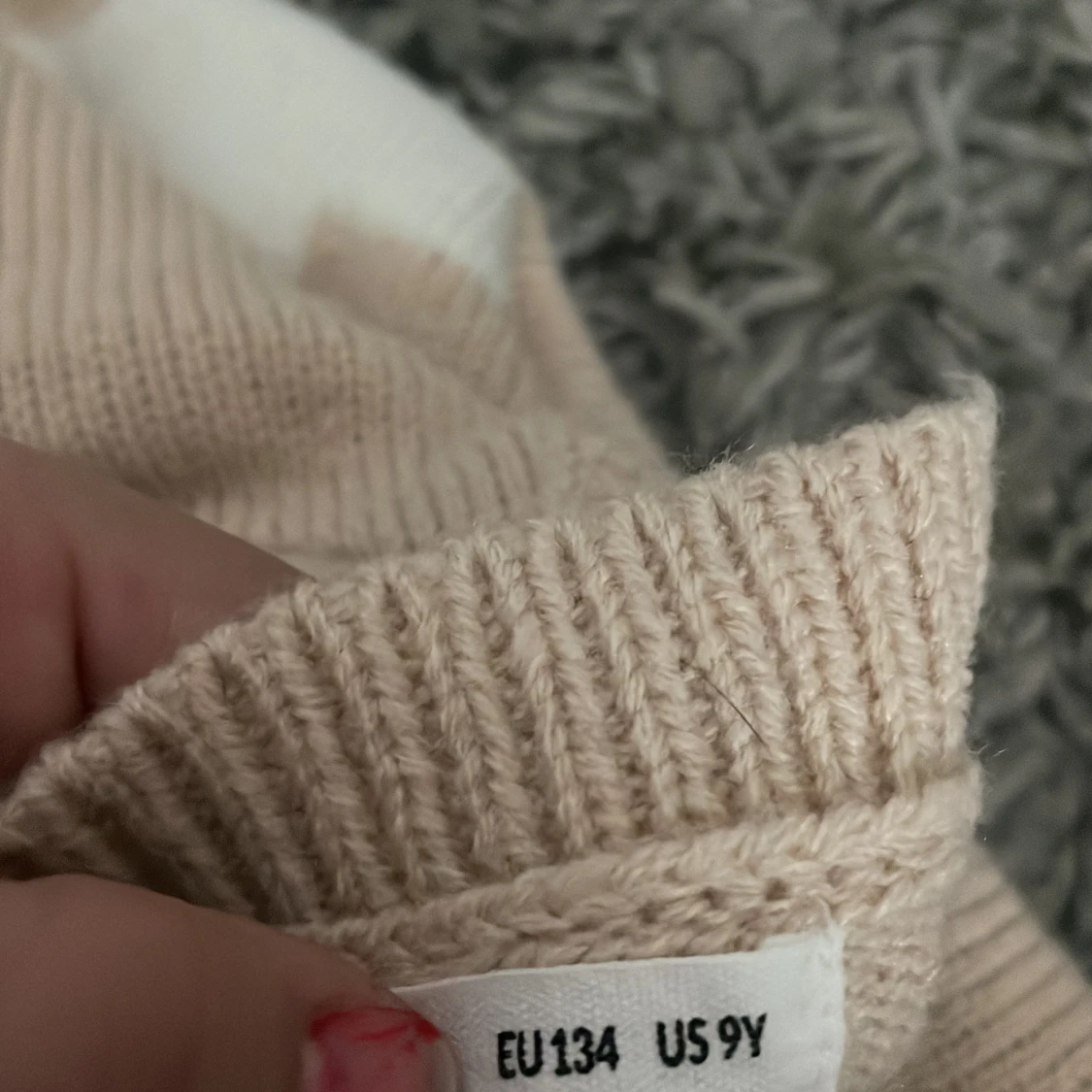 Beige stickad tröja med stjärnor - 3