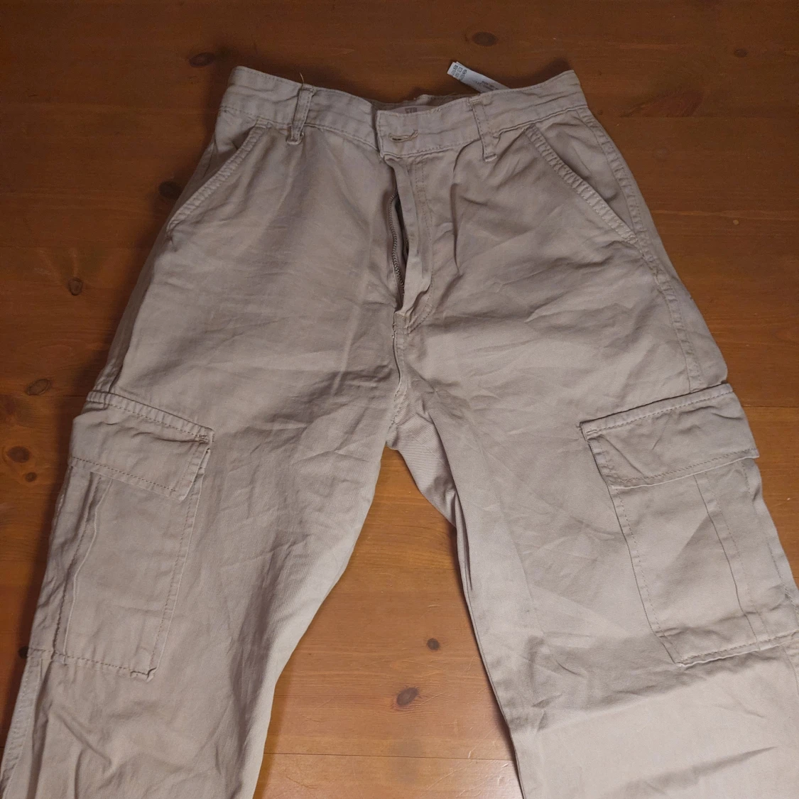 Beige cargobyxor - 4