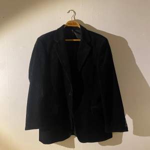 Svart kavaj i manchester, oversized modell. vintage 