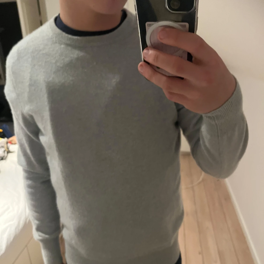 Soft goat tröja i ljusblå - 2