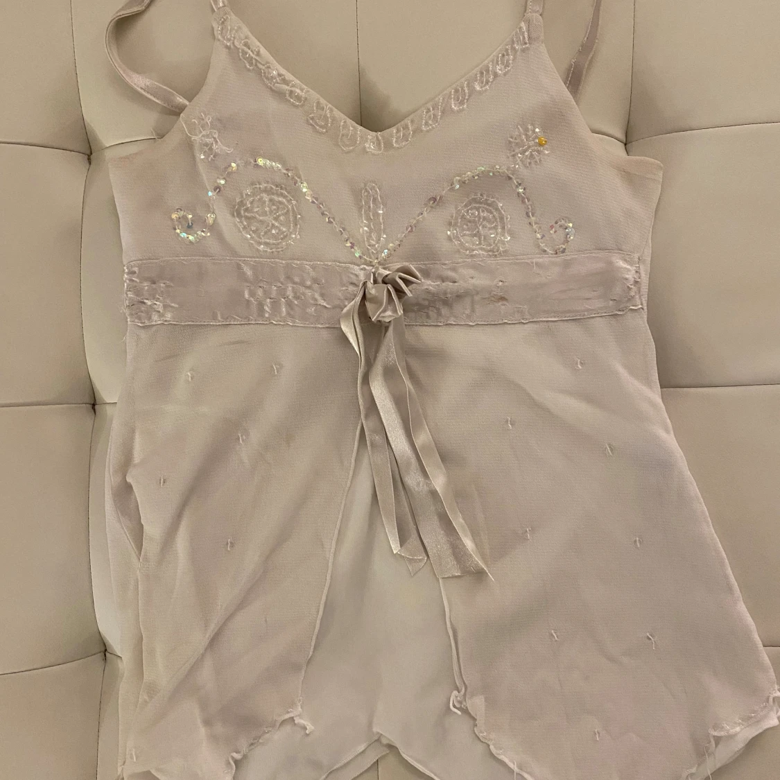 Fin vit tröja/topp - 90