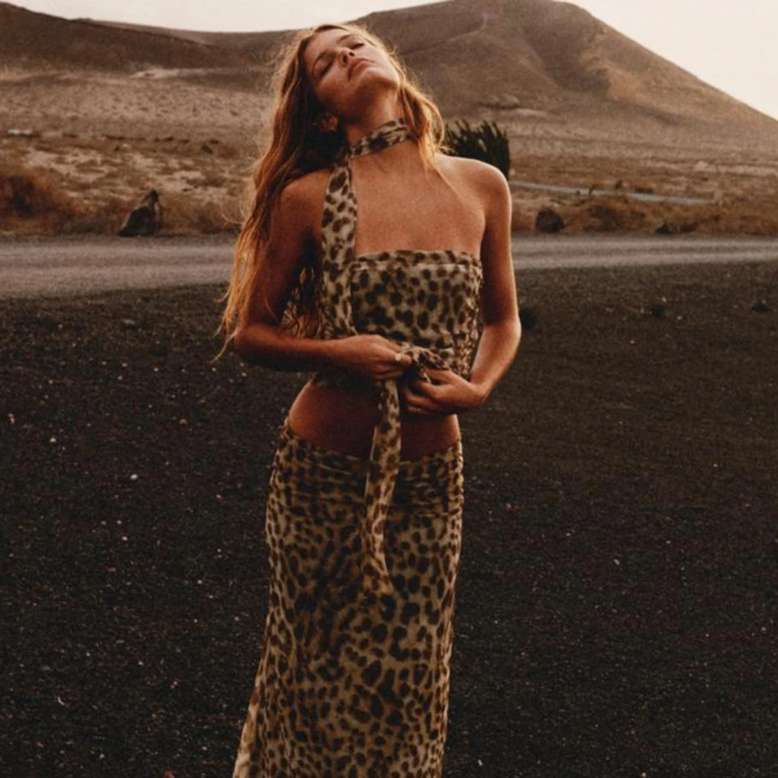 Leopard topp från zara