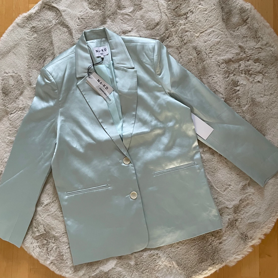 Ljusblå kavaj från NA-KD 36 oversize oanvänd  - 90