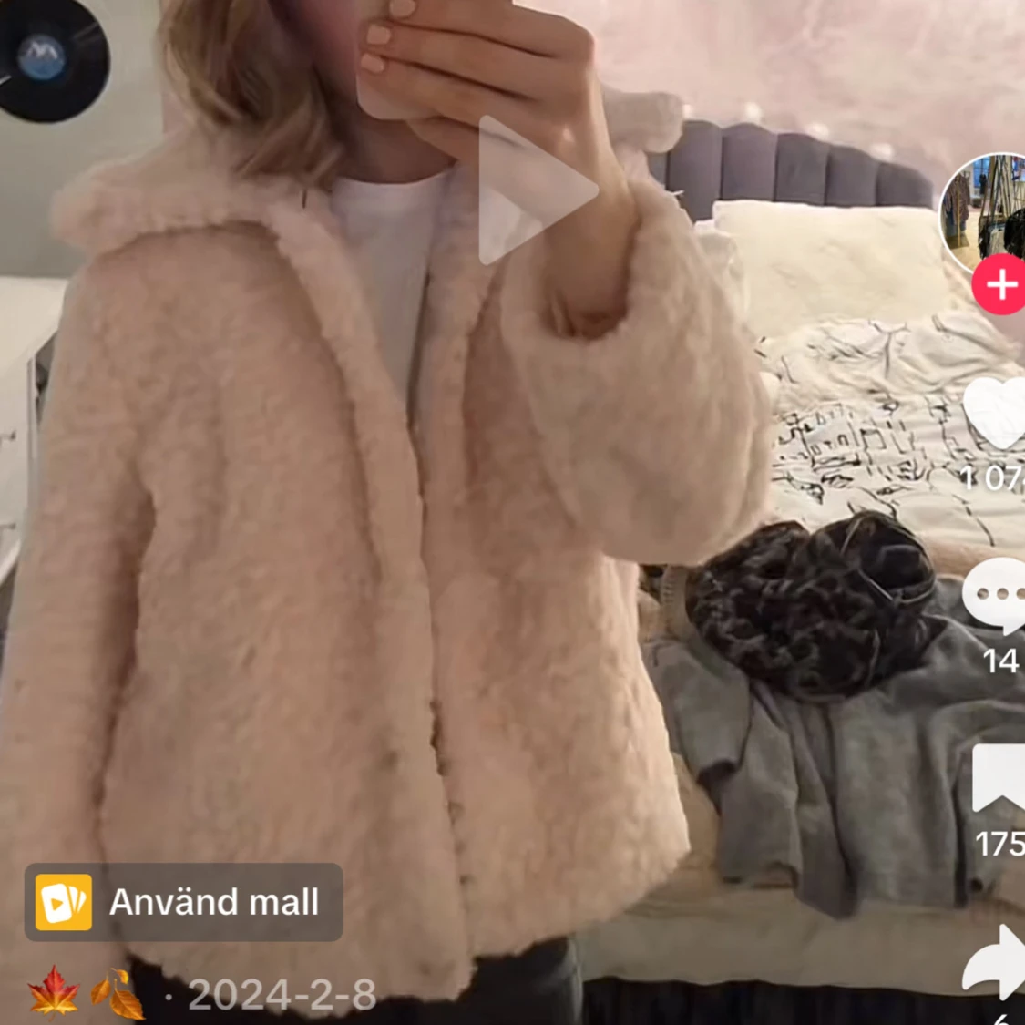 Ljusrosa Teddy jacka 