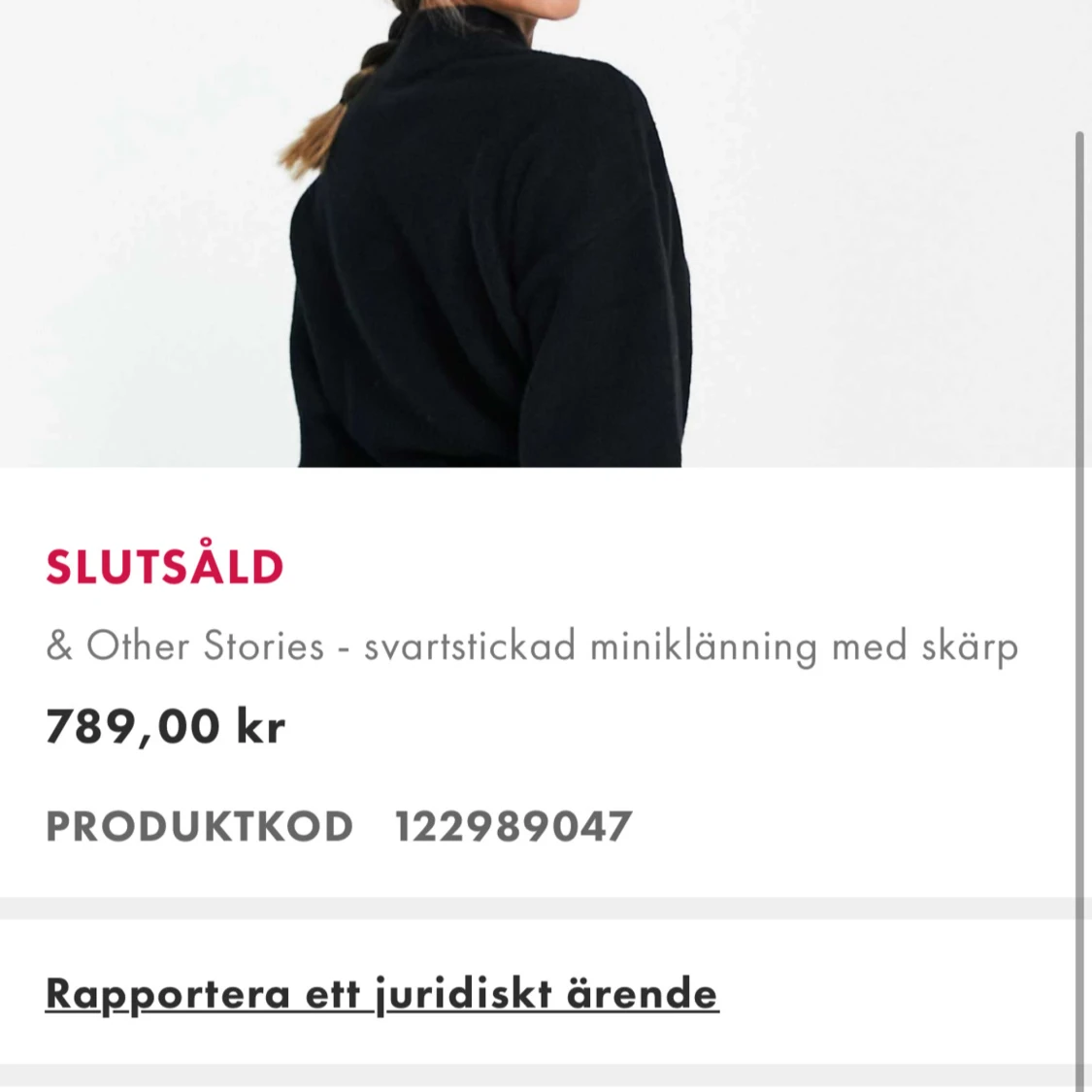 Svart stickad miniklänning från & Other Stories - 91