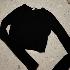 Svart croppad tröja från Weekday - Säljer en stilren svart croppad tröja från Weekday. Perfekt för både vardag och fest! Den är i bra skick och har långa ärmar. Passar perfekt till höst- och våroutfits. 🖤