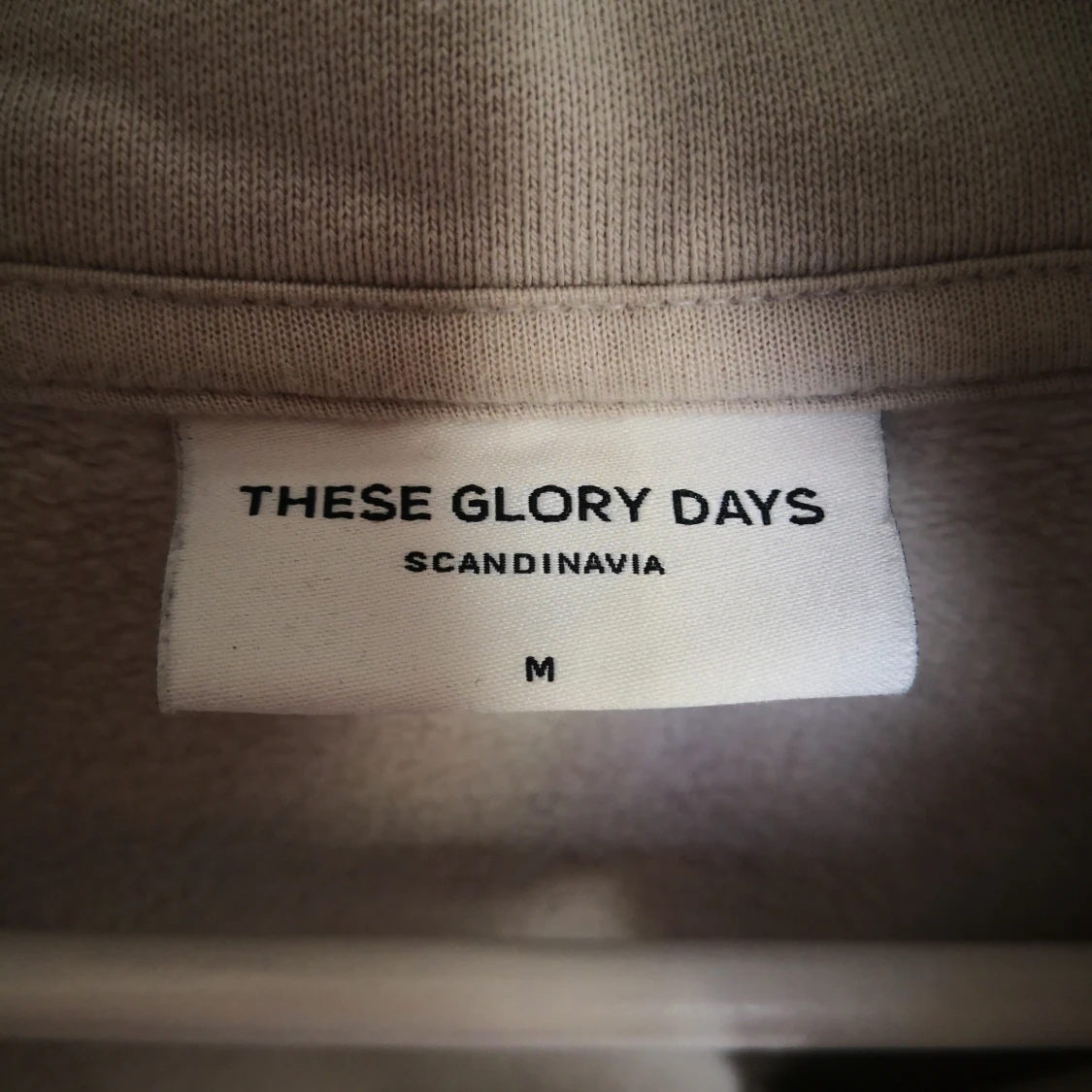 Ljusgrå/Beige sweatshirt med dragkedja från These Glory Days - 3