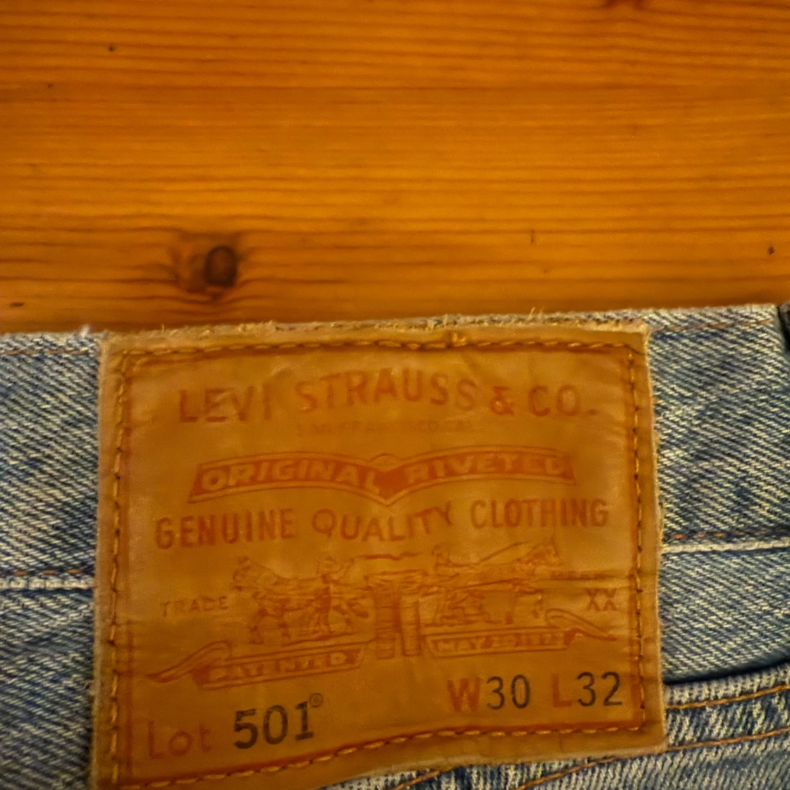 Levi's 501 jeans i ljusblå denim - 91