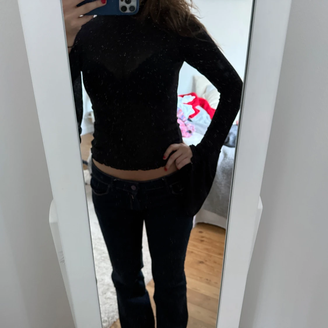 Genomskinlig topp - 90