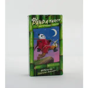 This fun deck opens the reader to a more lighthearted approach to insight and wisdom. Featuring cute images of panda bears, these cards are sure to bring a smile to your face and uplifting emotions to your soul. The companion booklets for most Lo Scarabeo decks are in five languages: English, Spanish, French, Italian, and German.