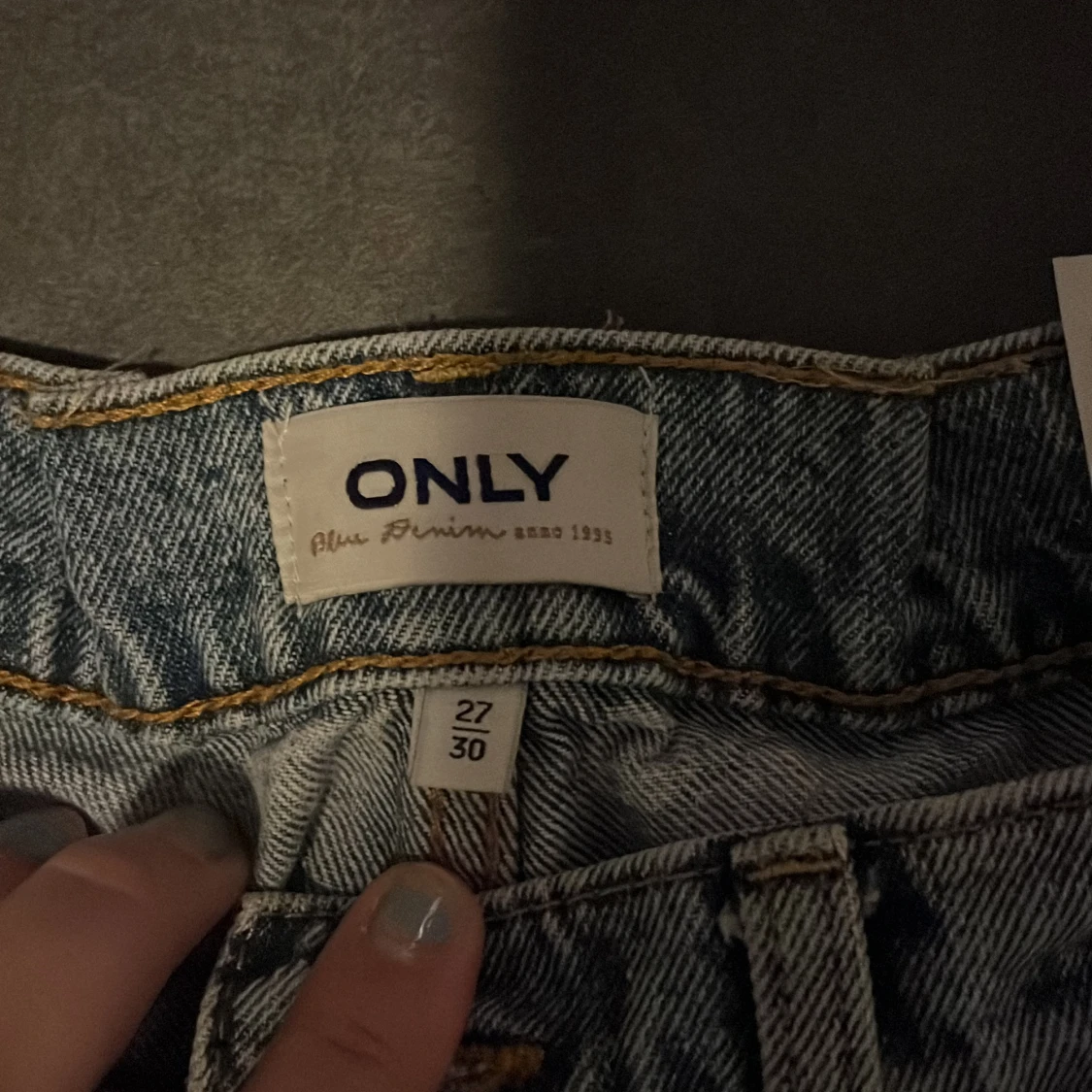 Blå jeansbyxor från ONLY - 90