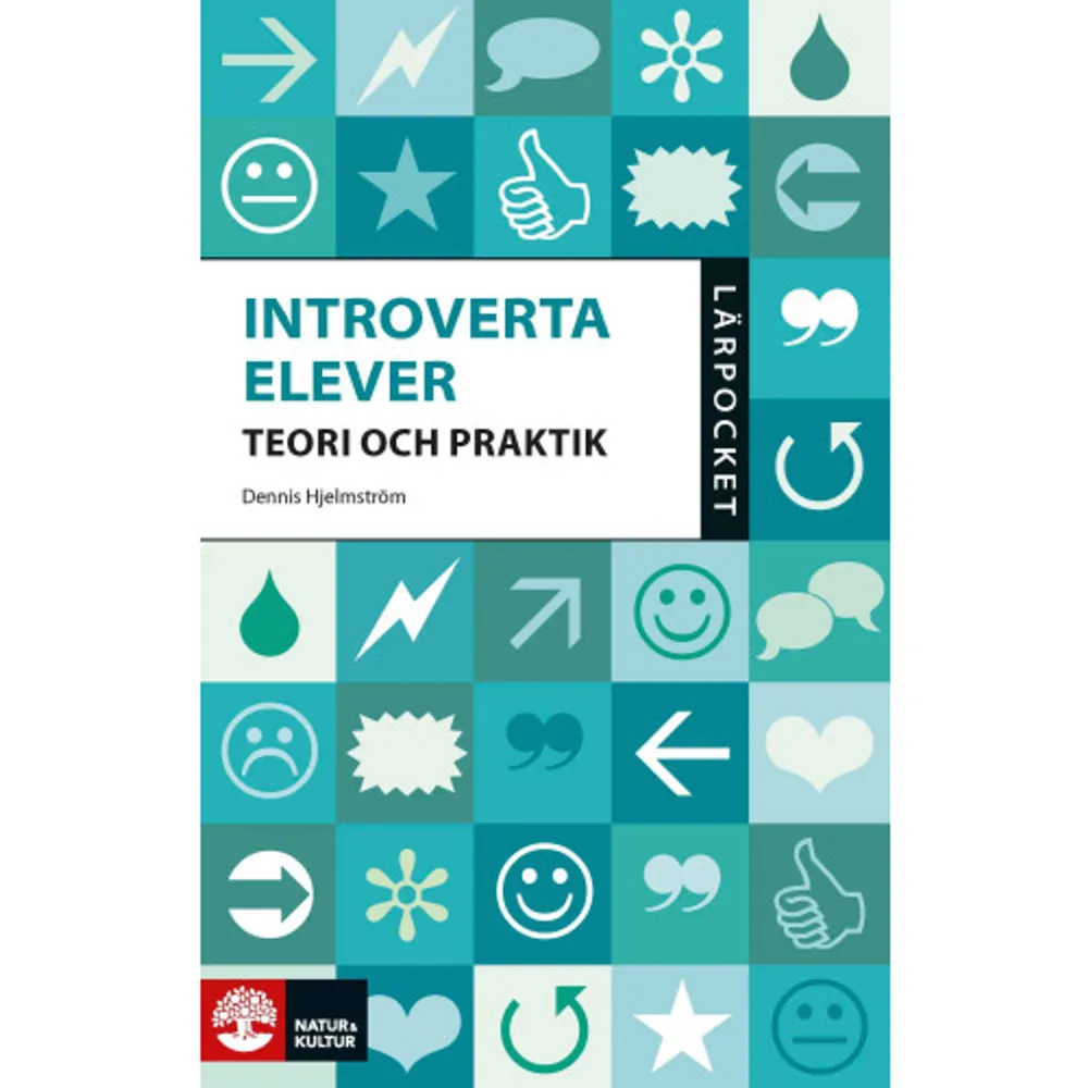 Introversion är en medfödd och helt naturlig personlig läggning. Denna bok lyfter medvetenheten om introverta elever för att förstå deras styrkor och behov, samt hur man kan skapa en god lärmiljö för dem. Här ges en beskrivning av begreppen introversion och extroversion och hur de kan yttra sig hos olika personer. Samt vad samtidens extroverta ideal innebär för introverta personer, såväl i samhället som i klassrummet. I boken ges tips och förslag på hur man som lärare kan arbeta för att bättre inkludera introverta elevers behov, och ta tillvara den värdefulla gåva som introversion också kan vara. Ur innehållet:* Extroversion och introversion* Hur känner man igen introverta elever?* Skolans extroverta ideal* Skolans kompensatoriska uppdrag* Lärare är också människor* Några tips Författaren Dennis Hjelmström är skolchef med lång erfarenhet som både lärare och skolledare inom grundskolan. Introverta elever ingår i serien Lärpocket.    Format Häftad   Omfång 64 sidor   Språk Svenska   Förlag Natur & Kultur Läromedel och Akademi   Utgivningsdatum 2019-04-24   ISBN 9789127456310  . Böcker.