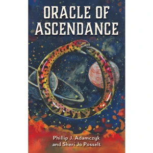 Oracle of Ascendance - The Oracle of Ascendance is your personal guide on your journey to understanding the realms within and beyond our known universe. Each of the 72 cards in this deck presents a powerful symbol from one of seven metaphysical systems: Ancient symbols, Chakras, Elements, Planets, Stars, Reiki, and Zodiac symbols. If you focus on the energetic vibrations within, and trust your intuition, you may find that the cards and the power behind the imagery speak to you directly. The 108-page illustrated guidebook provides you with deeper knowledge and insightful interpretations for each card. This oracle helps you open doors to cosmic truths, inner growth, and higher consciousness. Whether you draw a single card or delve into an area of inquiry, Oracle of Ascendance will always answer your questions.