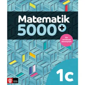 Håll utkik! Revideras Gy 25. Matematik 5000+ är ett modernt och heltäckande läromedel som erbjuder stora möjligheter till en varierad undervisning. Det lyfter fram allt centralt innehåll och samtliga förmågor i ämnesplanen. I kombination med en tydlig progression ger det eleverna de bästa förutsättningarna att utveckla sina kunskaper i matematik.     I Matematik 5000+ NA-TE har samtliga böcker fokus på att knyta an exempel och övningar till programmens karaktärsämnen. Böckerna sätter också fokus på användandet av digitala verktyg och problemlösning med programmering – numera ett obligatoriskt inslag i matematikundervisningen.  Nyheter i serien Matematik 5000+ är en revidering av vår populära läromedelsserie Matematik 5000 och innehåller nyheter som:* Fler utmanande uppgifter på alla nivåer* Symbolhanterande och andra digitala verktyg såsom kalkylblad i teori, uppgifter och aktiviteter* Varje uppgift har en markering om den ska lösas med eller utan digitala verktyg* Aktiviteter, teman och historiksidor med fokus på förmågorna* Kapitelavslutning som befäster begrepp och procedurer* Utökat facit med fler ledtrådar och lösningar* Problemlösning med programmering i alla kapitel i c-kurserna Seriens omfattning Fullt utbyggd kommer Matematik 5000+ att omfatta följande komponenter till samtliga kurser i ämnesplanen:* Läroböcker* Digitalböcker* Webbaserat lärarstödVi kommer dessutom erbjuda kostnadsfritt extramaterial, till exempel ledtrådar och lösningar.    Format Häftad   Omfång 415 sidor   Språk Svenska   Förlag Natur & Kultur Läromedel och Akademi   Utgivningsdatum 2021-07-14   Medverkande Hans Heikne   Medverkande Sanna Bodemyr   ISBN 9789127460560  