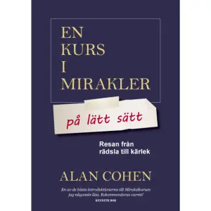 Den här boken förklarar grunderna i En kurs i mirakler (EKIM), en klassiker inom den andliga självhjälpslitteraturen. Kursens budskap är universellt och handlar i grunden om att lära sig skilja mellan sann verklighet och illusion. När vi förstår att endast den andliga dimensionen av oss är verklig kan vi släppa taget om vår rädsla och öppna upp för sann kärlek, glädje och förlåtelse. Många som studerar Mirakelkursen upplever att den talar direkt till deras hjärtan. Ändå kan det vara svårt att få grepp om principerna eller hinna med att läsa lektionerna. Därför behövs En kurs i mirakler på lätt sätt som genom praktiska och enkla exempel visar vägen till kursens grundläggande essens. Alan Cohen har studerat Mirakelkursen i över 30 år. Med en stor portion humor och värme visar han oss hur vi kan föra in kursens kärleksbudskap i våra relationer och hitta inre frid i vår vardag. 